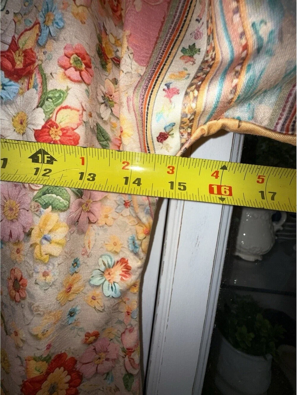 New Floral Patchwork Print Colorful Tunic Long Blouse, Boho Dress Size Small